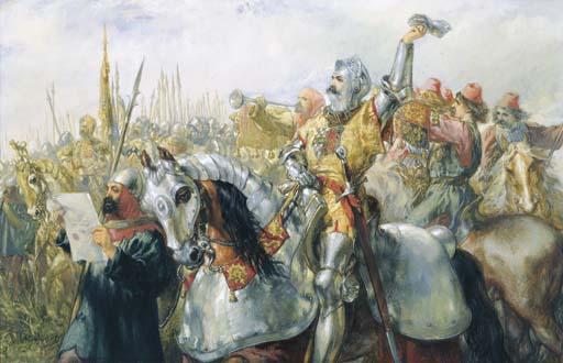 Sir John Gilbert PRA - The Knight\'S Challenge