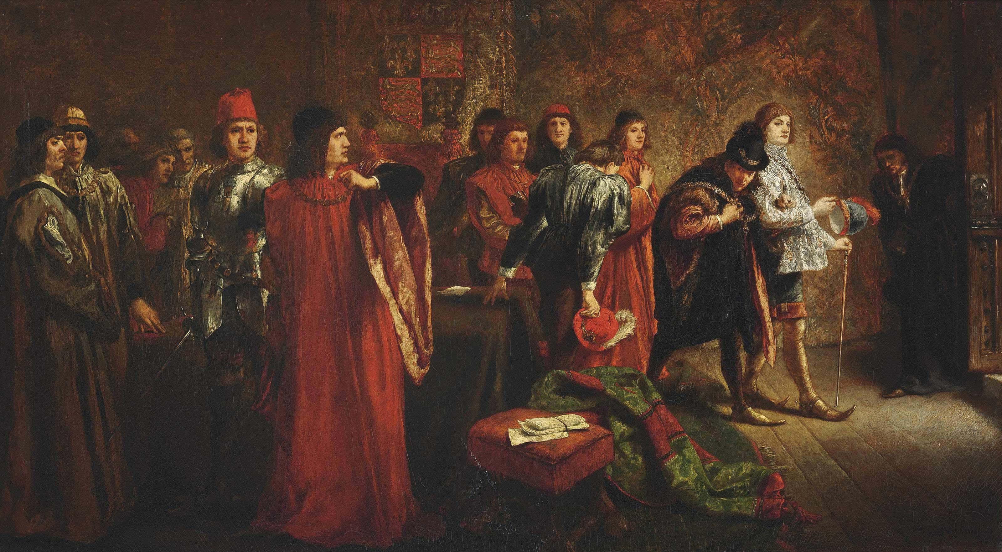 Sir John Gilbert, R.A., P.R.W.S. - The arrest of Lord Hastings