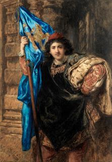 Sir John Gilbert, RA - Standard bearer