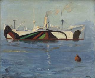 Sir John Lavery, R.A., R.H.A., R.S.A. - Dazzle a Mystery Ship
