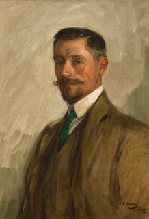 Sir John Lavery, R.A., R.H.A., R.S.A. - Portrait Of Walter Burton Harris