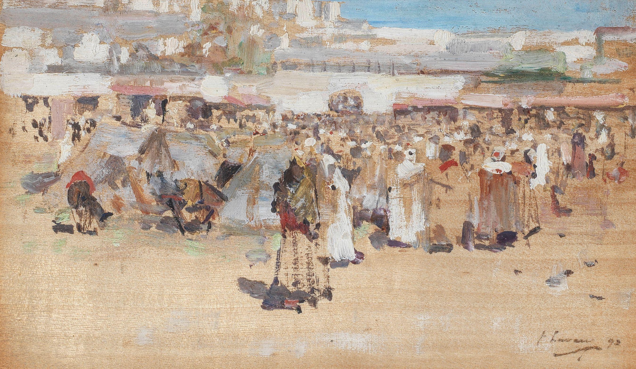 Sir John Lavery R.A., R.S.A., R.H.A. - Arab gathering