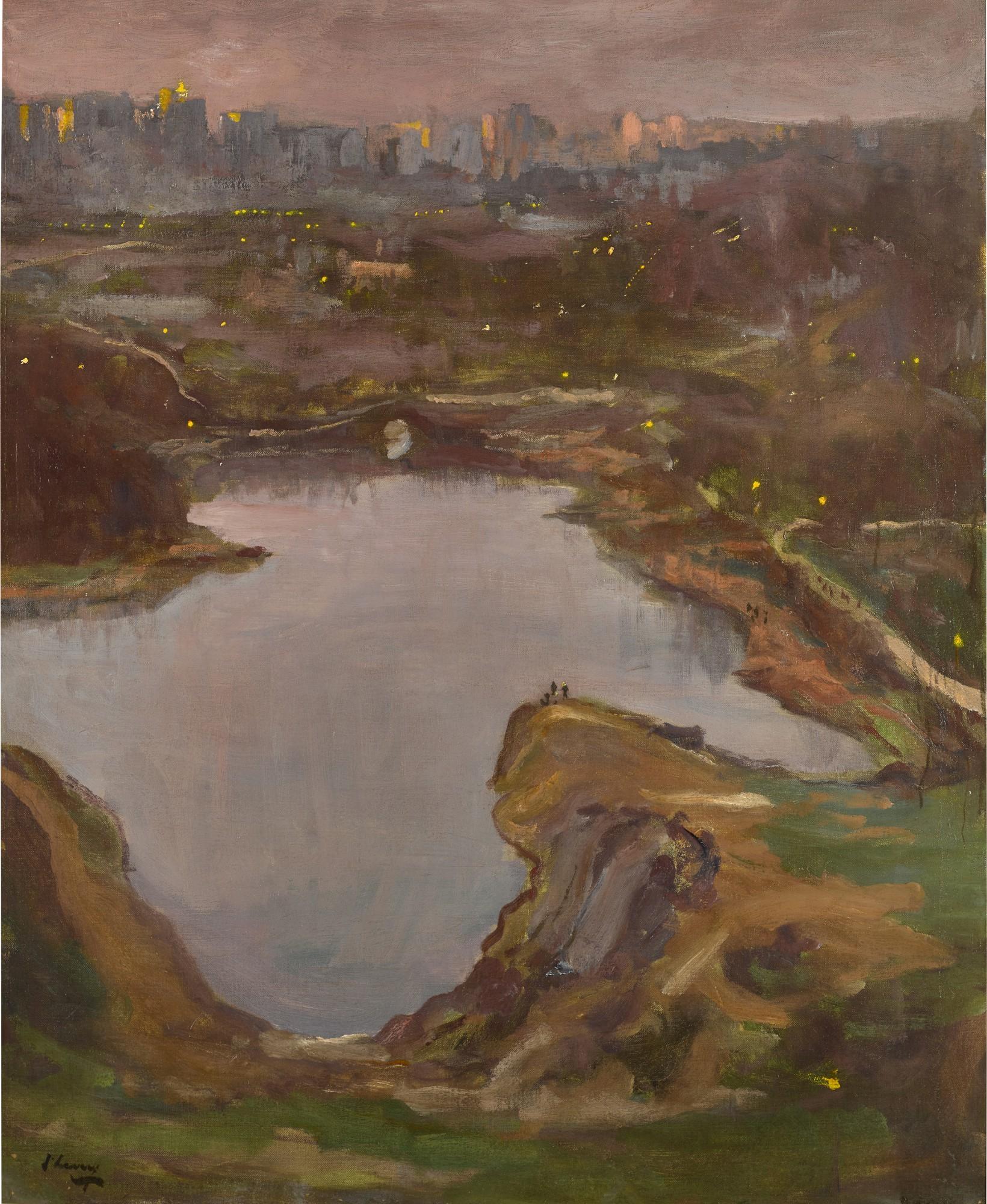 Sir John Lavery, R.A., R.S.A., R.H.A. - Central Park, New York, Evening