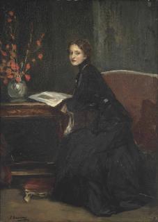 Sir John Lavery, R.A., R.S.A., R.H.A. - Mary Black-Hawkins reading