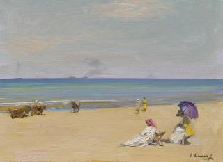 Sir John Lavery, R.A., R.S.A., R.H.A. - On The Sands