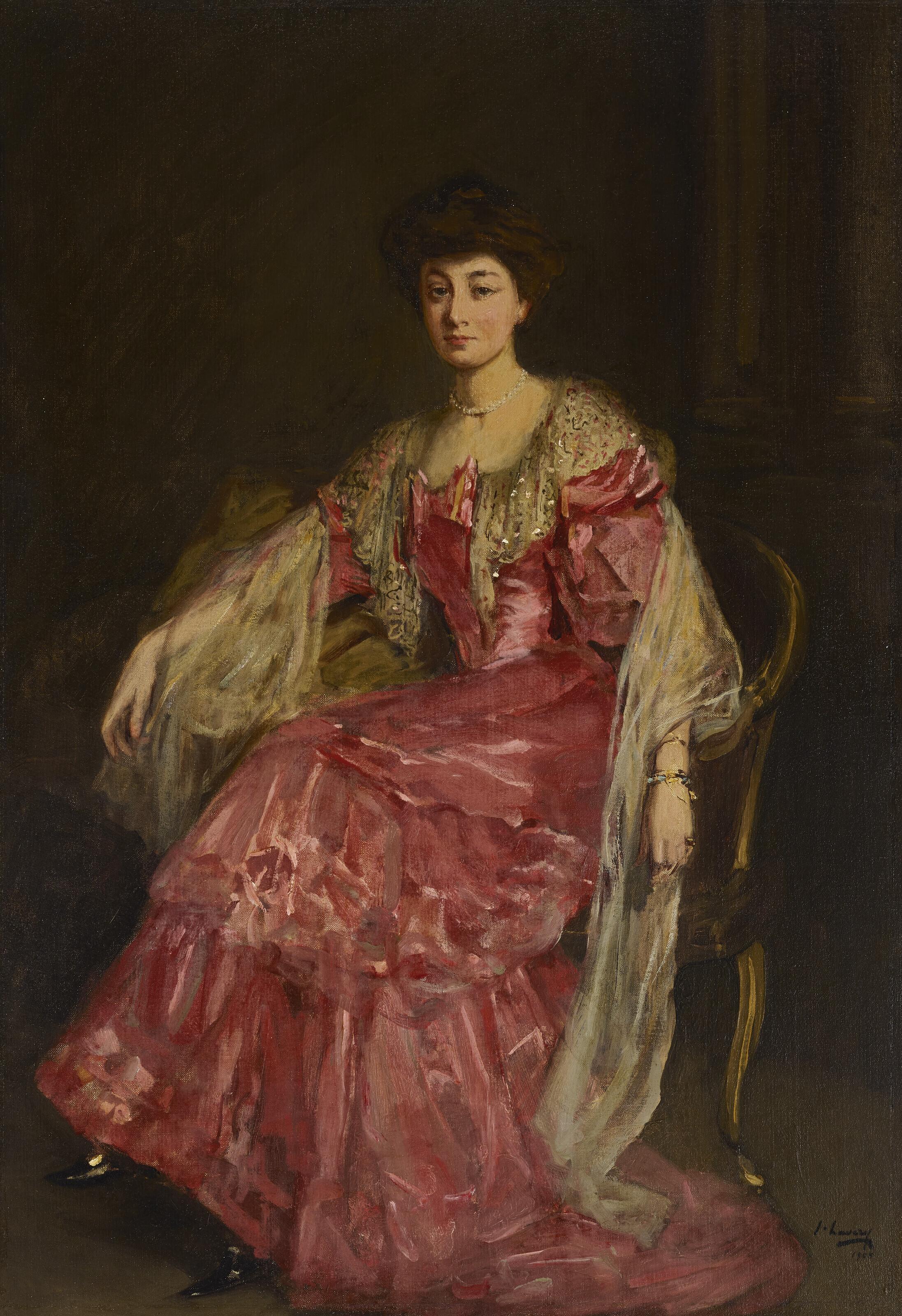 Sir John Lavery, R.A., R.S.A., R.H.A. - Portrait of Mabel Choate (1870-1958)