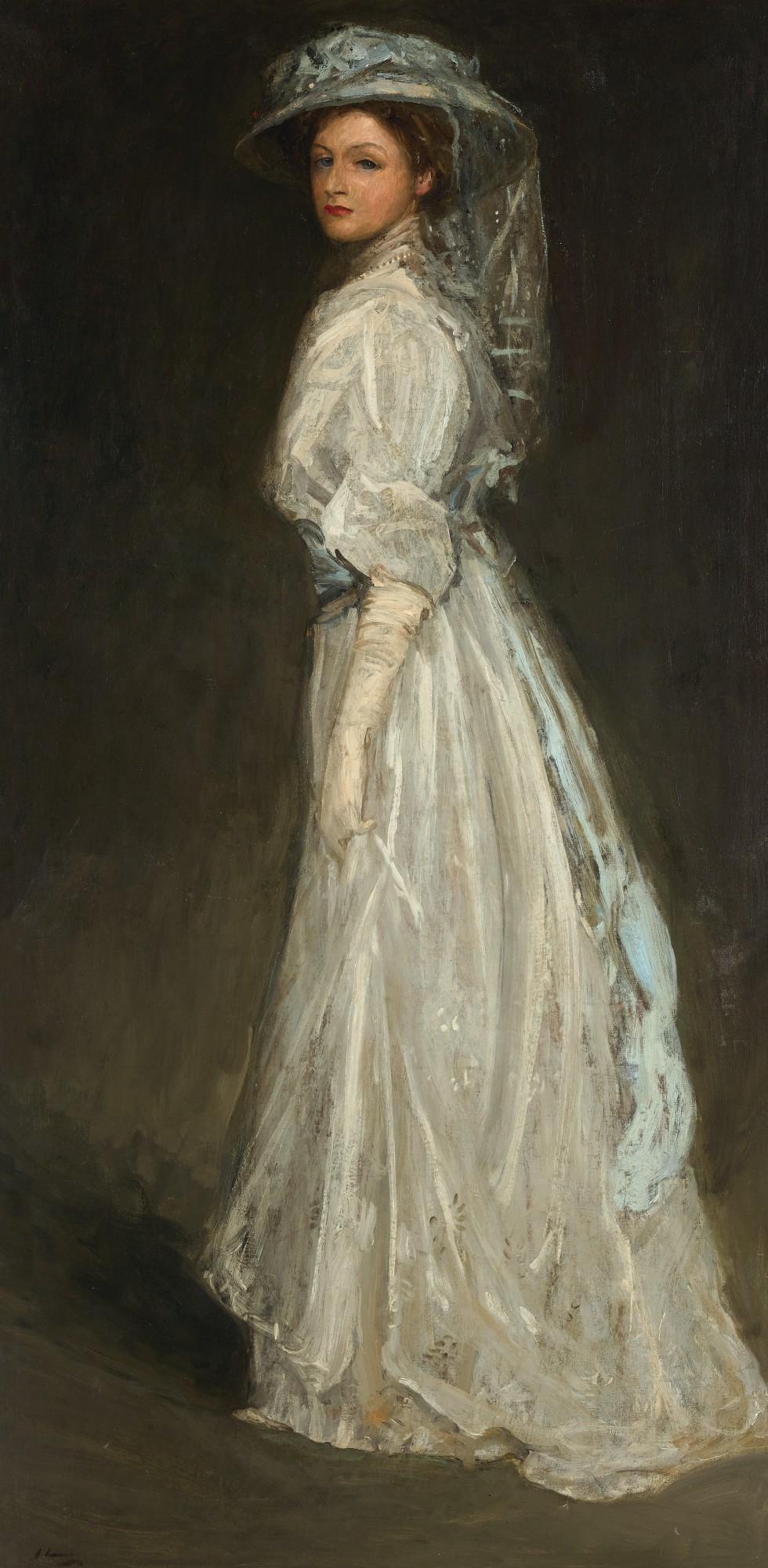 Sir John Lavery, R.A., R.S.A., R.H.A. - Portrait of Mrs Charles Baker