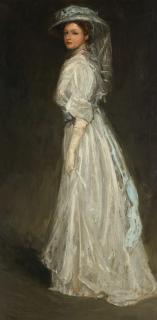Sir John Lavery, R.A., R.S.A., R.H.A. - Portrait of Mrs Charles Baker