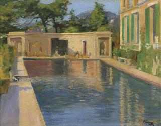 Sir John Lavery, R.A., R.S.A., R.H.A. - Swimming Pool, Southern France
