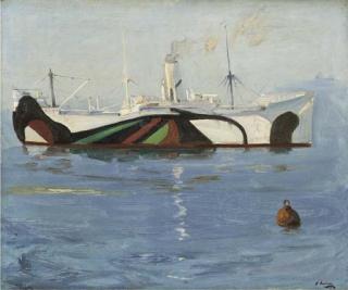Sir John Lavery, R.H.A., R.A., R.S.A. - Dazzle, A Mystery Ship