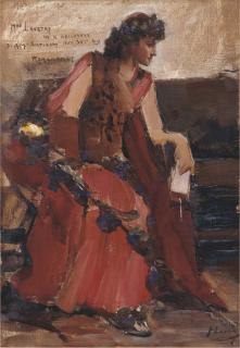 Sir John Lavery, R.H.A., R.A., R.S.A. - Mrs Langtry As A Bacchante