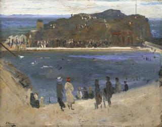 Sir John Lavery, R.H.A., R.A., R.S.A. - The Bathing Pool, North Berwick