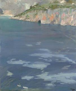 Sir John Lavery, R.H.A., R.A., R.S.A. - The Little White Boats, Cap Ferrat
