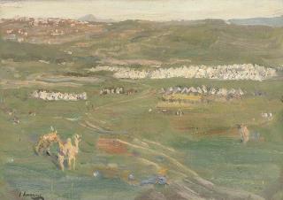 Sir John Lavery, R.H.A., R.A., R.S.A. - The Sultan\'s Camp, The Last Camp of Abdul Aziz