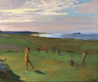 Sir John Lavery, R.S.A., R.H.A., R.A. - The Golf Course, North Berwick