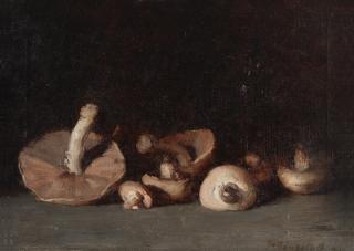 Sir John Longstaff - A still life of mushrooms
