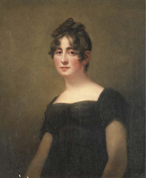 Sir John Watson Gordon, P.R.S.A - Portrait of A Lady, Said To Be Mrs. Hamilton Dundas, Three-Quarter-Length, In A Black Dress