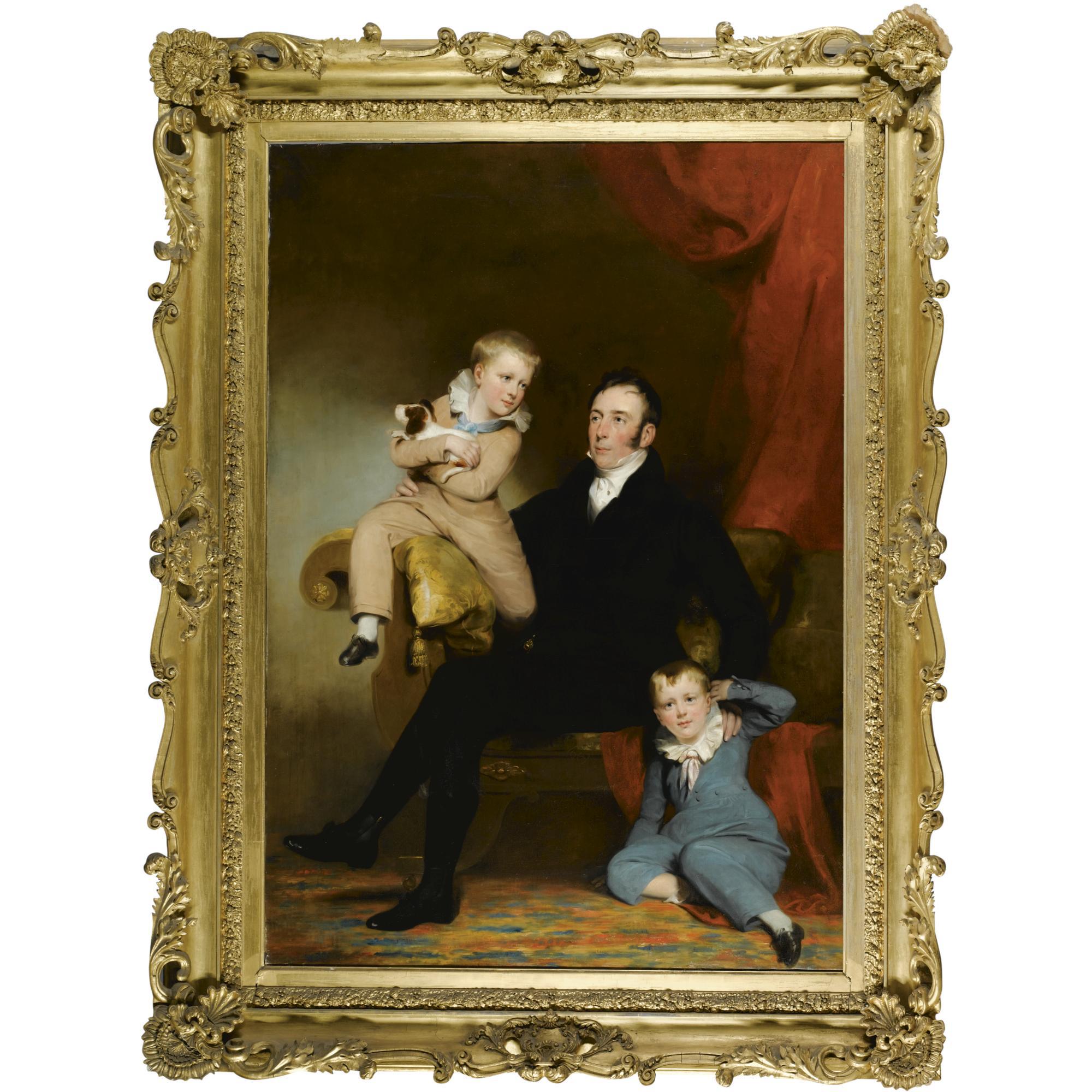 Sir John Watson Gordon R.A., P.R.S.A. - William Johnston Of Lathrick With His Two Sons