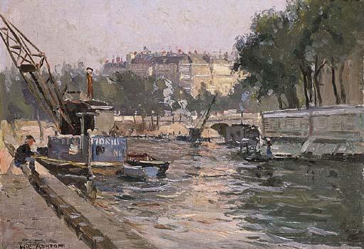 Sir John William Ashton - The Seine, Paris
