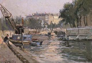Sir John William Ashton - The Seine, Paris