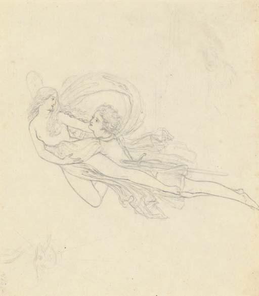 Sir Joseph Noel Paton, R.S.A. - A fairy flying with a mortal