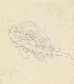 Sir Joseph Noel Paton, R.S.A. - A fairy flying with a mortal