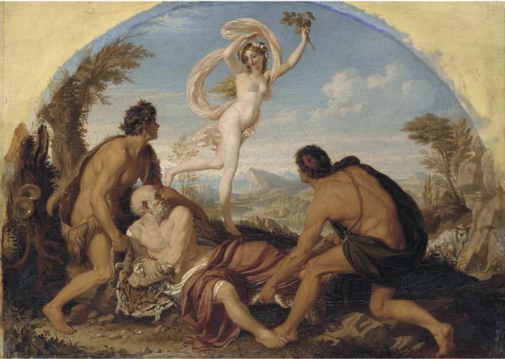 Sir Joseph Noel Paton, R.S.A. - Silenus and the Nymph Aegle