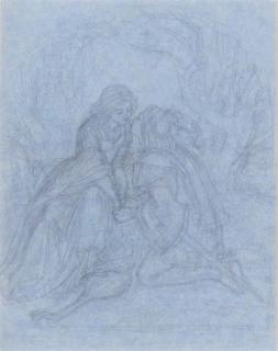 Sir Joseph Noel Paton, R.S.A. - Study for \'Hesperus the Evening Star, Sacred to Lovers\'