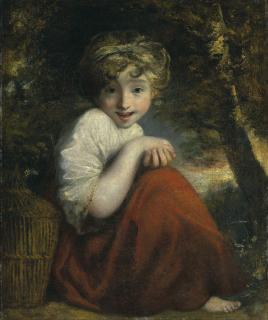 Sir Joshua Reynolds, P.R.A. - Girl with a bird