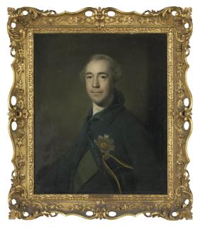 Sir Joshua Reynolds, P.R.A. - Portrait of Charles Colyear, 2nd Earl of Portmore (1700-1785), half-length, in a blue coat. with the badge and sash of the Order of the Thistle, a tricorn under his left arm