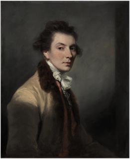 Sir Joshua Reynolds, P.R.A. - Portrait of Luke Gardiner, 1st Viscount Mountjoy (1745-1798), half-length, in a beige, fur-trimmed coat, white stock and striped red waistcoat
