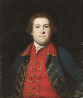 Sir Joshua Reynolds, P.R.A. - Portrait of Major General Stringer Lawrence (1697-1775), half-length, in a red waistcoat and a blue coat