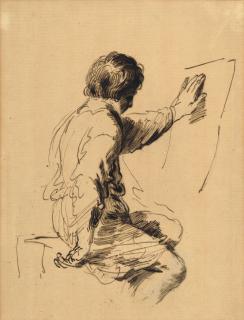 Sir Joshua Reynolds, P.R.A. - \'The Young Student\', after Guercino