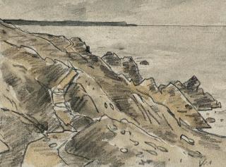 Sir Kyffin Williams, R.A. - Coastal path, Pembrokeshire