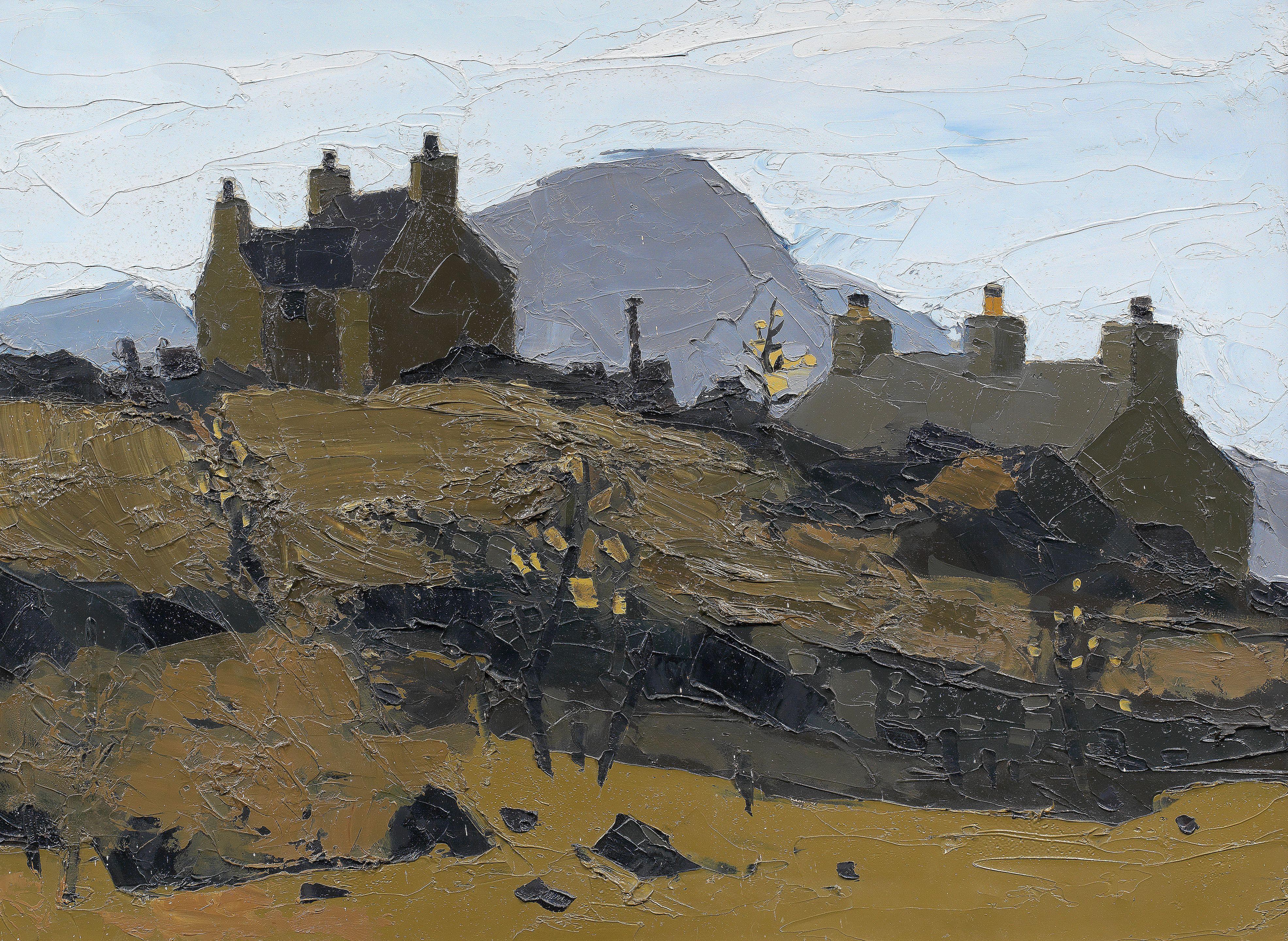 Sir Kyffin Williams R.A. - Cottages, Deiniolen