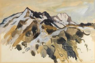 Sir Kyffin Williams R.A. - Gallt Y Wenallt And Lliwedd (Snowdon)
