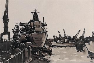 Sir Kyffin Williams R.A. - Le Havre Docks