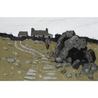 Sir Kyffin Williams, R.A. - Man Before Cottage
