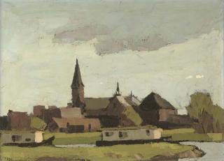 Sir Kyffin Williams, R.A. - Monikendam, Holland