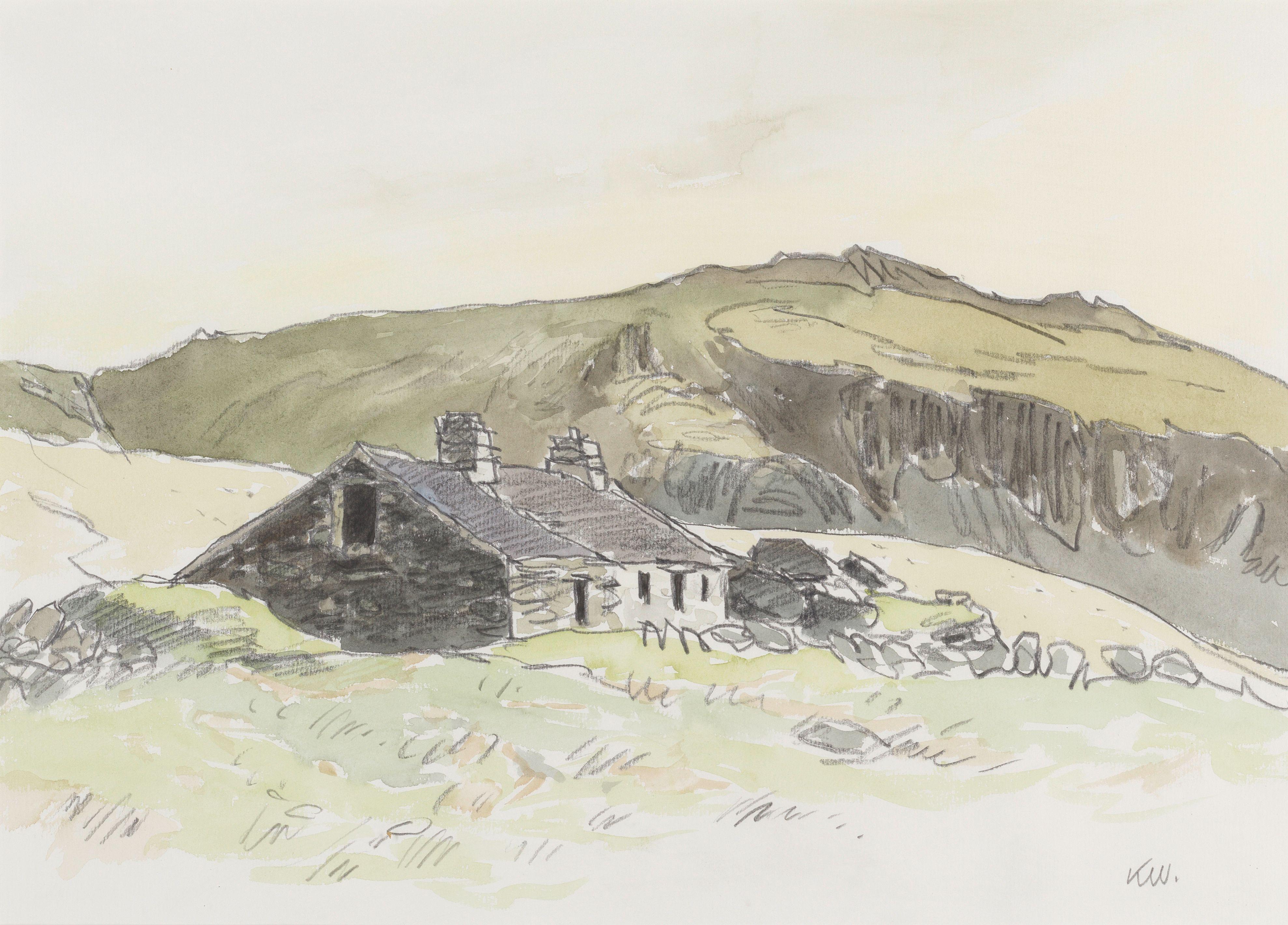 Sir Kyffin Williams R.A. - Ruined Cottage, Cwim Silin No.1