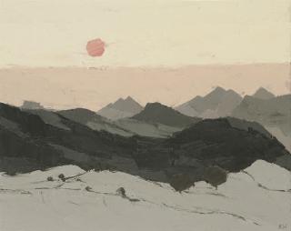 Sir Kyffin Williams, R.A. - Sunset, Eryri