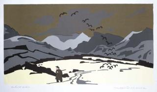 Sir Kyffin Williams RA - Pontyfas in the Snow