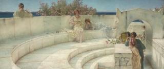 Sir Lawrence Alma-Tadema, O.M., R.A., R.W.S. - Under the Roof of Blue Ionian Weather