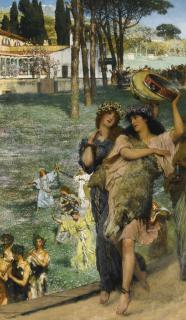 Sir Lawrence Alma-Tadema, O.M., R.A. - British a Spring Festival (On The Road To The Temple Of Ceres)