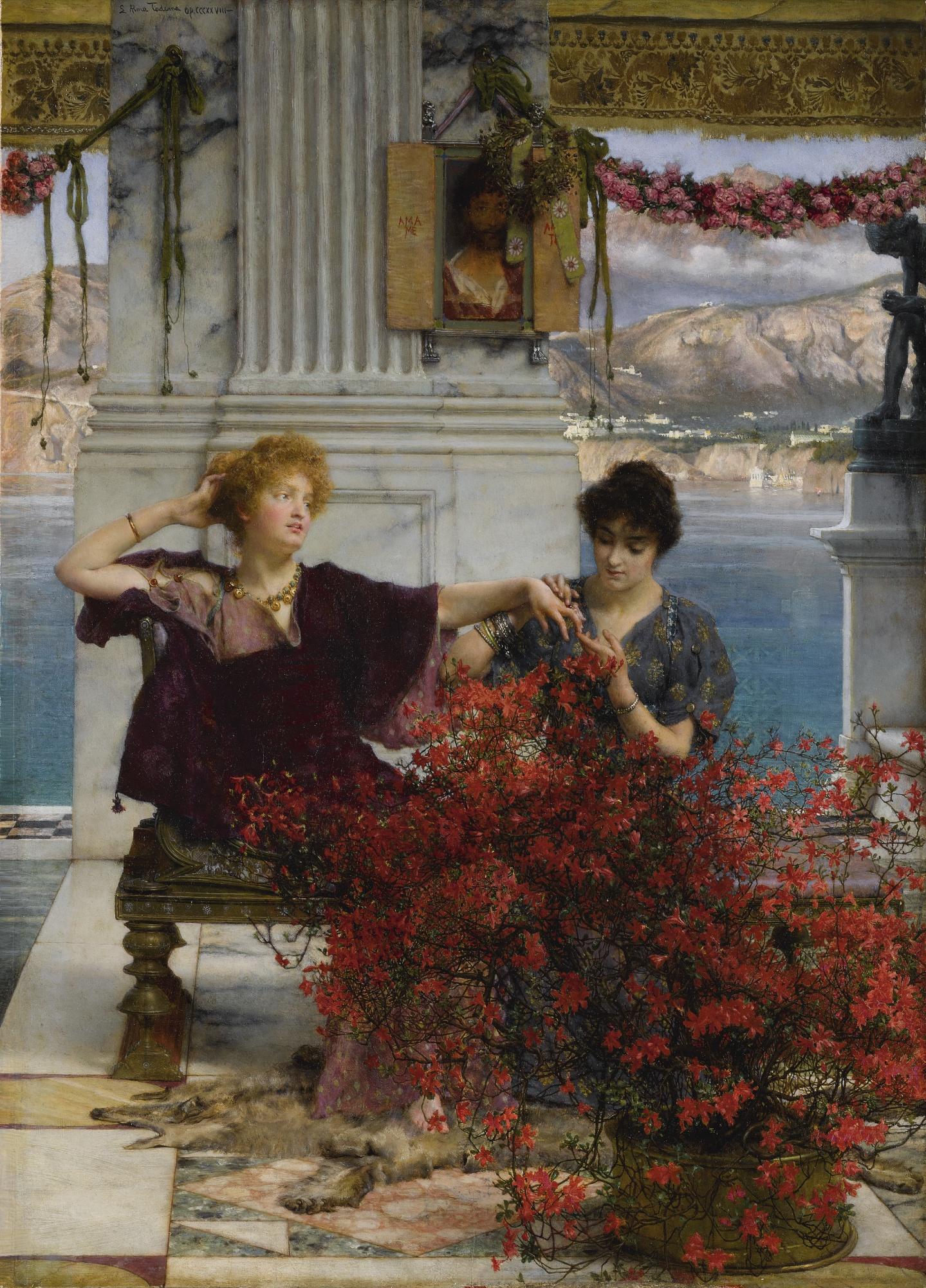 Sir Lawrence Alma-Tadema, O.M., R.A. - British Love\'S Jewelled Fetter (The Betrothal Ring) 