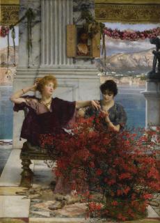 Sir Lawrence Alma-Tadema, O.M., R.A. - British Love\'S Jewelled Fetter (The Betrothal Ring) 