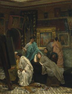 Sir Lawrence Alma-Tadema, O.M., R.A. - British The Collector Of Pictures At The Time Of Augustus