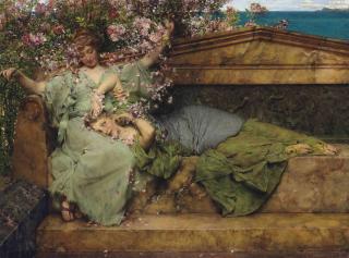 Sir Lawrence Alma-Tadema, O.M., R.A. - In a Rose Garden