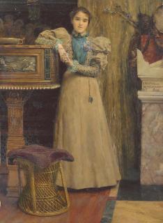 Sir Lawrence Alma-Tadema, O.M., R.A. - Portrait of Clothilde Enid, daughter of Edward Onslow Ford
