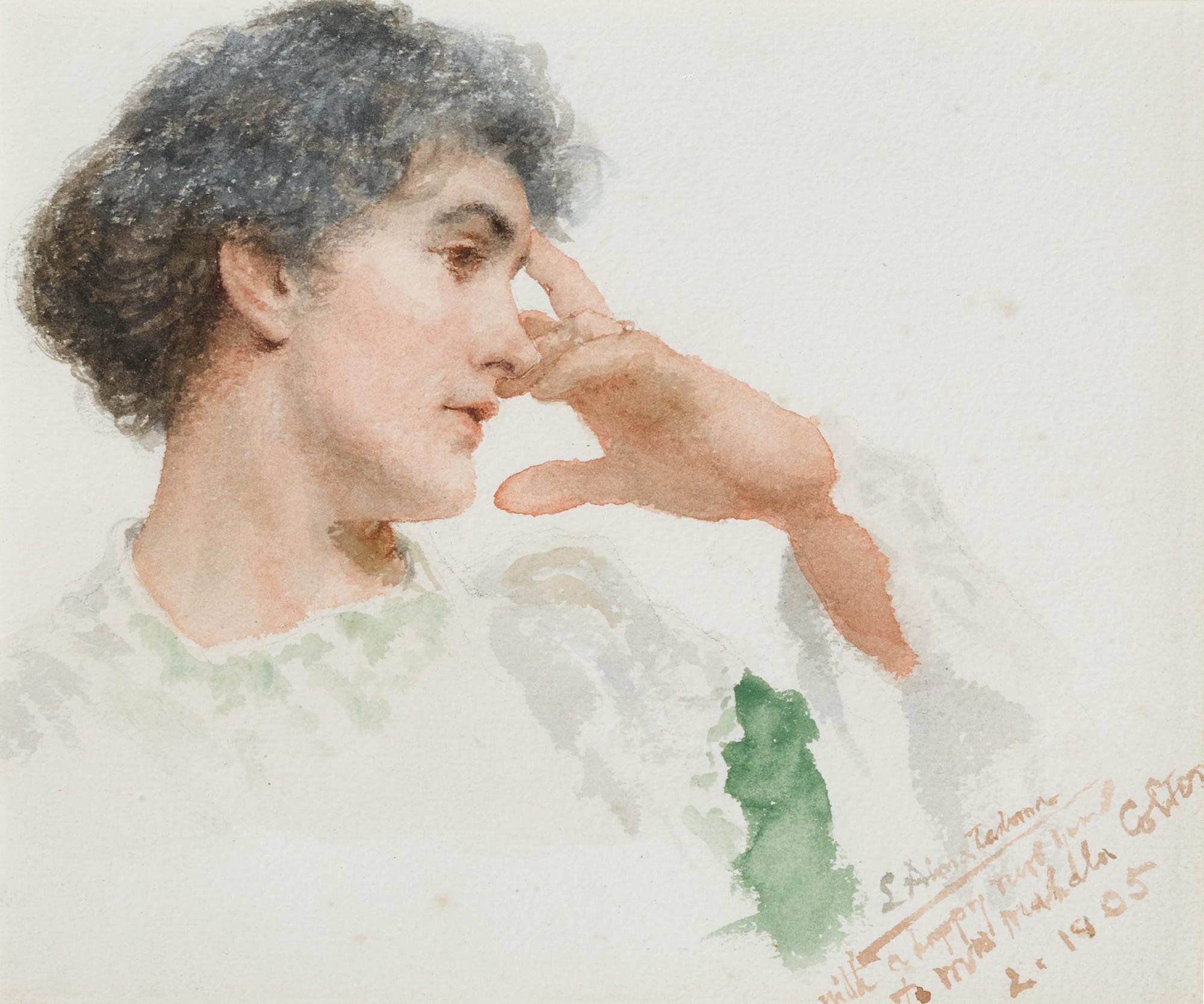 Sir Lawrence Alma-Tadema, O.M., R.A. - Portrait study of Mrs Mahala Colton
